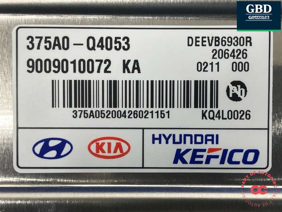 Styreenhet batteri elbil (BMS - Battery Management System) til Kia Niro 2016-2021 (375A0Q4 053|375A0-Q4053|)