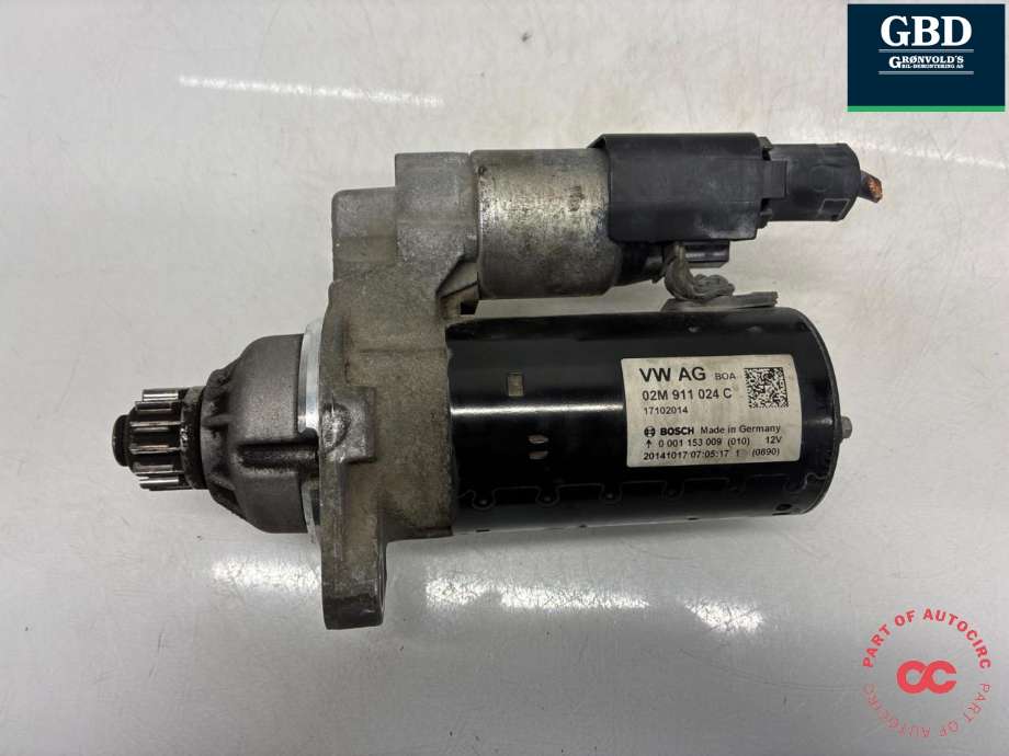 Starter diesel til Škoda Superb 2008-2015 (Type II) (02M 911 021 B|02M 911 021 BX|02M 911 024 C |02M 911 024 CX)