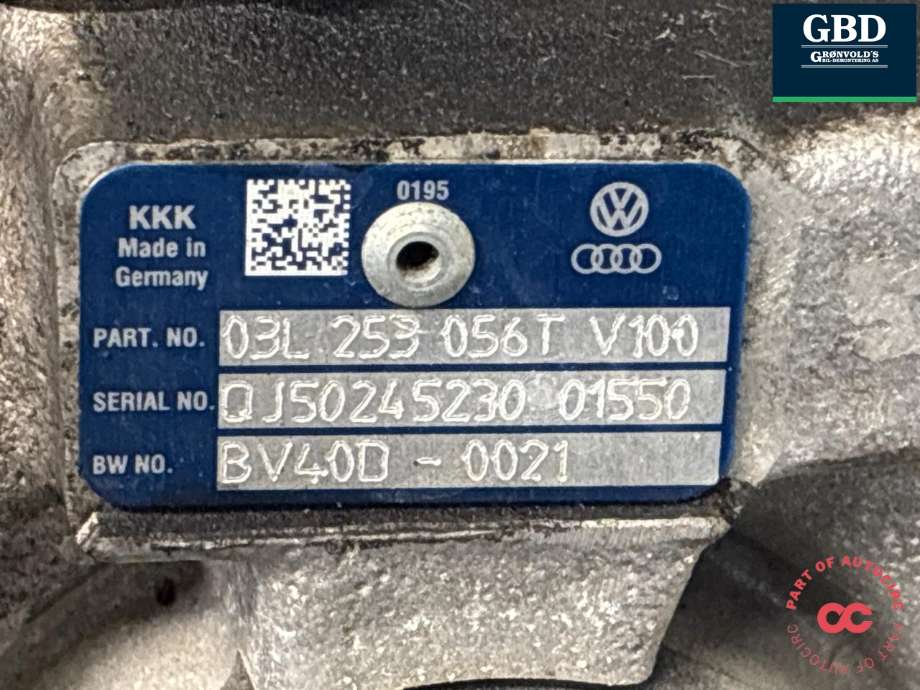 Turbo til Škoda Superb 2008-2015 (Type II) (03L 253 010 G|03L 253 056 T|03L 253 056 TX)