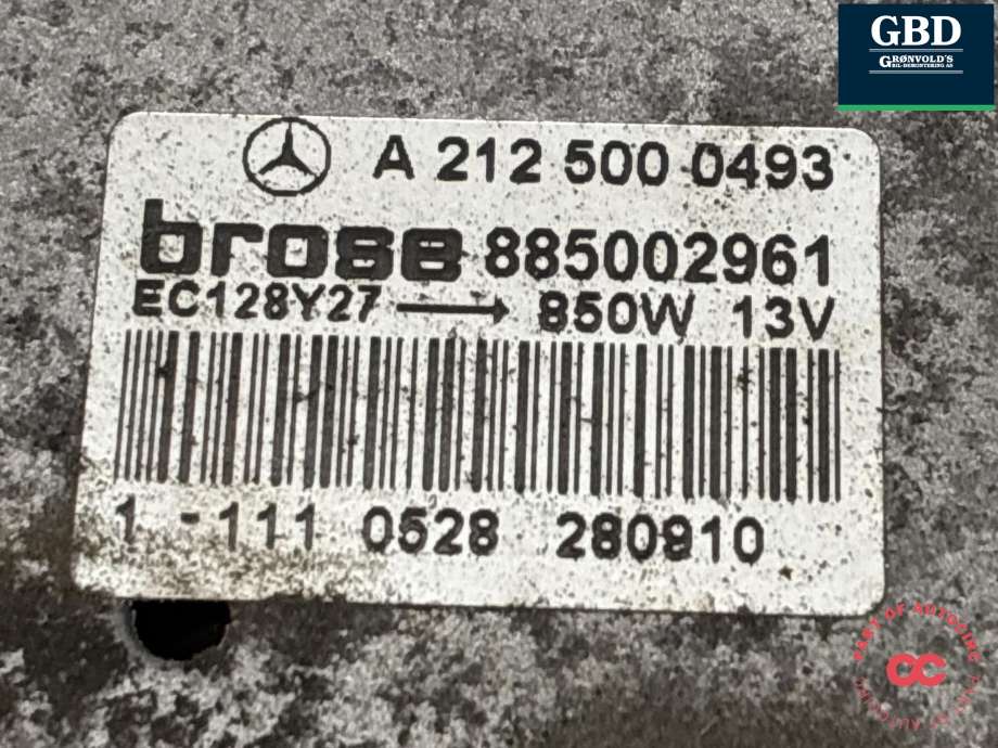 Kjølevifte elektrisk til Mercedes GL 2006-2012 (X164) (X164) (A 164 500 00 93|A 164 500 00 93 80|A2125000493)