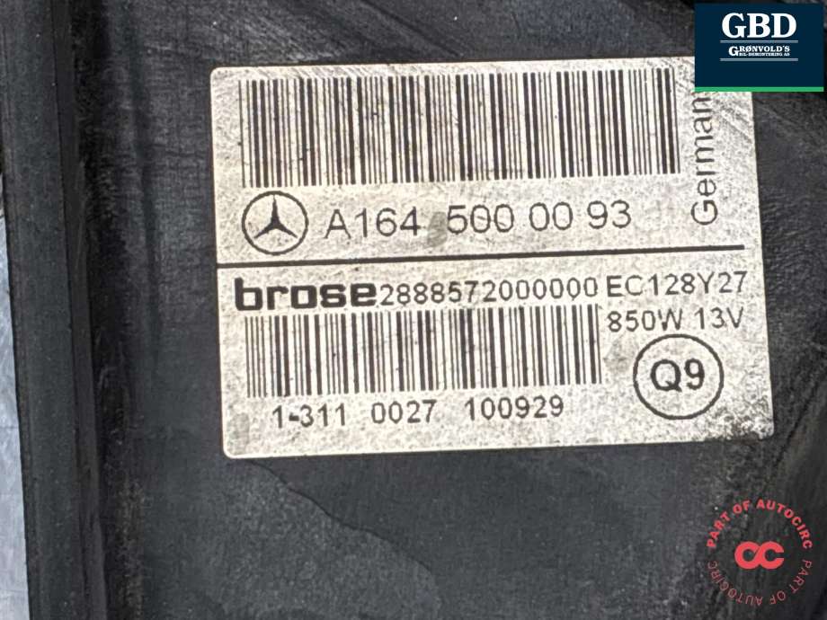 Kjølevifte elektrisk til Mercedes GL 2006-2012 (X164) (X164) (A 164 500 00 93|A 164 500 00 93 80|A2125000493)