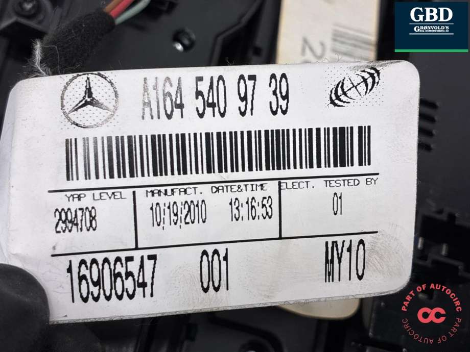 Varmeapparat betjening til Mercedes GL 2006-2012 (X164) (X164) (A 251 900 00 01|A164 540 97 39|)