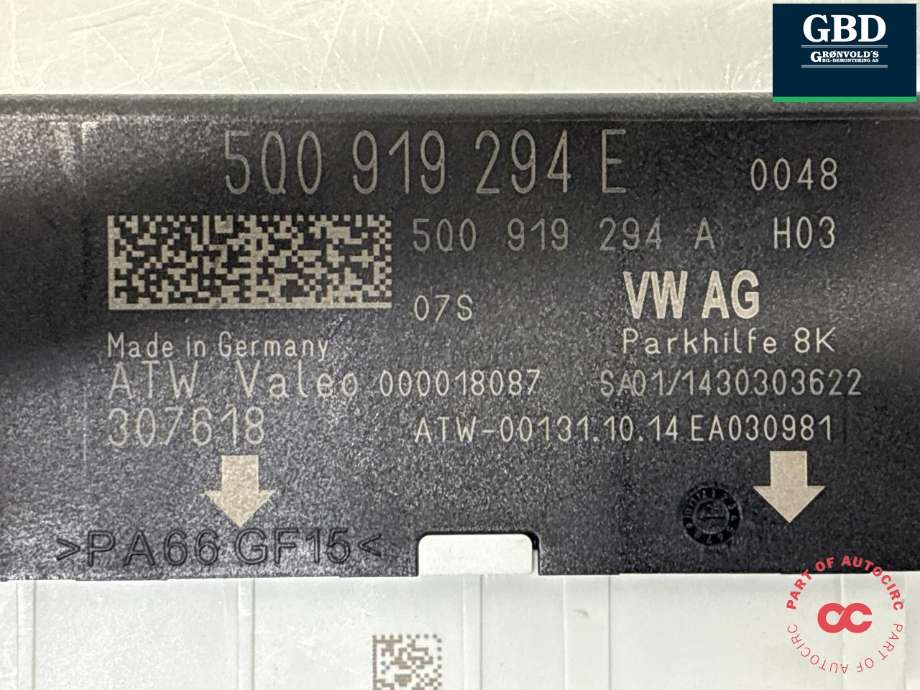 Styreenhet parkering til VW Golf VII 2012-2017 (Fase 1) (5Q0 919 294 E|5Q0 919 294 E 000|)