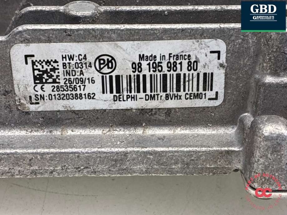 Styreenhet tenning til Peugeot 308 2013-2021 (Type II)  (98 195 981 80|)