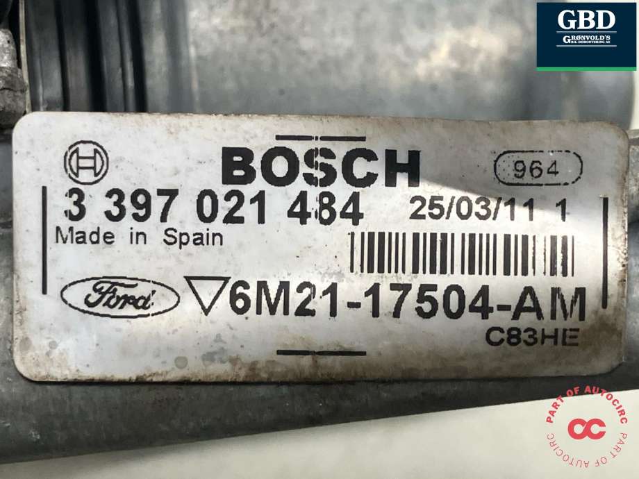 Viskermotor foran venstre til Ford S-Max 2010-2015 (Type I, Fase 2)  (1729621|6M21-17504-AM|1 397 220 675)