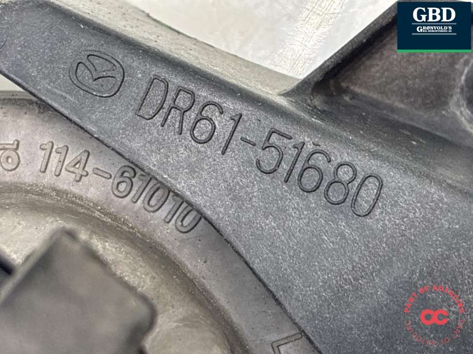 Tåkelykt høyre foran til Mazda 2 2011-2014 (Type II, Fase 2) (DR6151680A|)