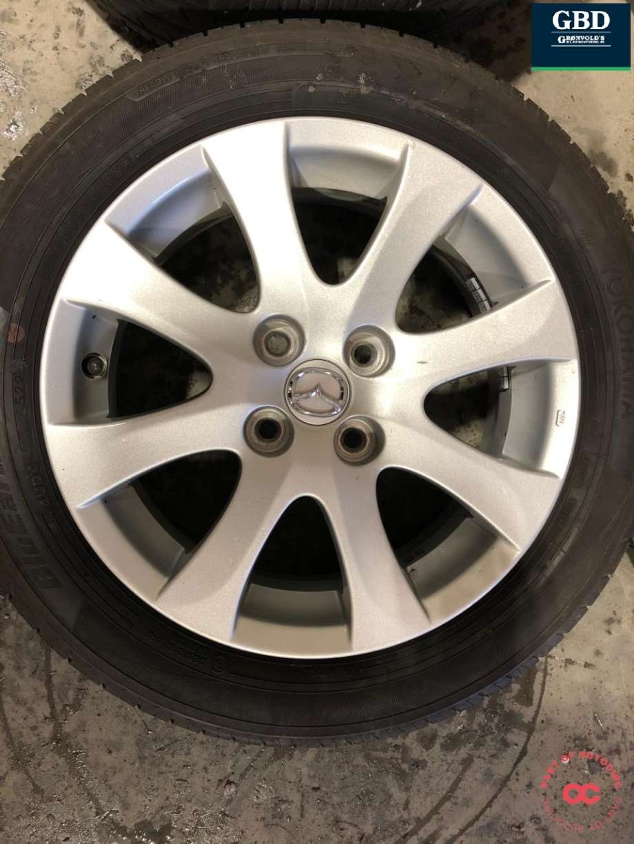 Hjulsett aluminium sommer til Mazda 2 2011-2014 (Type II, Fase 2)  (KUHMO|ECSTA HS 52 | 185-55-15 | 82 H | PROD 5122|6J X 15 | ET 45|5 MM)