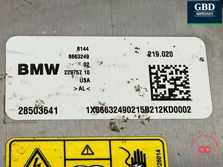 Batterilader (OBC - On Board Charger) til BMW X5 2013-2018 (F15) (F15) (61 44 8 699 722|6144 | 8663249|28503641)