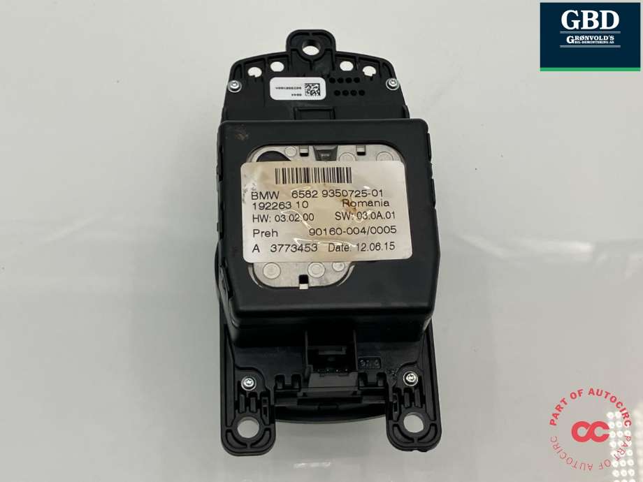 Bilstereo navigasjon betjeningspanel til BMW X5 2013-2018 (F15) (F15) (65 82 9 350 725|)