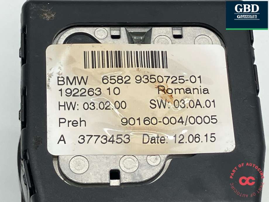 Bilstereo navigasjon betjeningspanel til BMW X5 2013-2018 (F15) (F15) (65 82 9 350 725|)