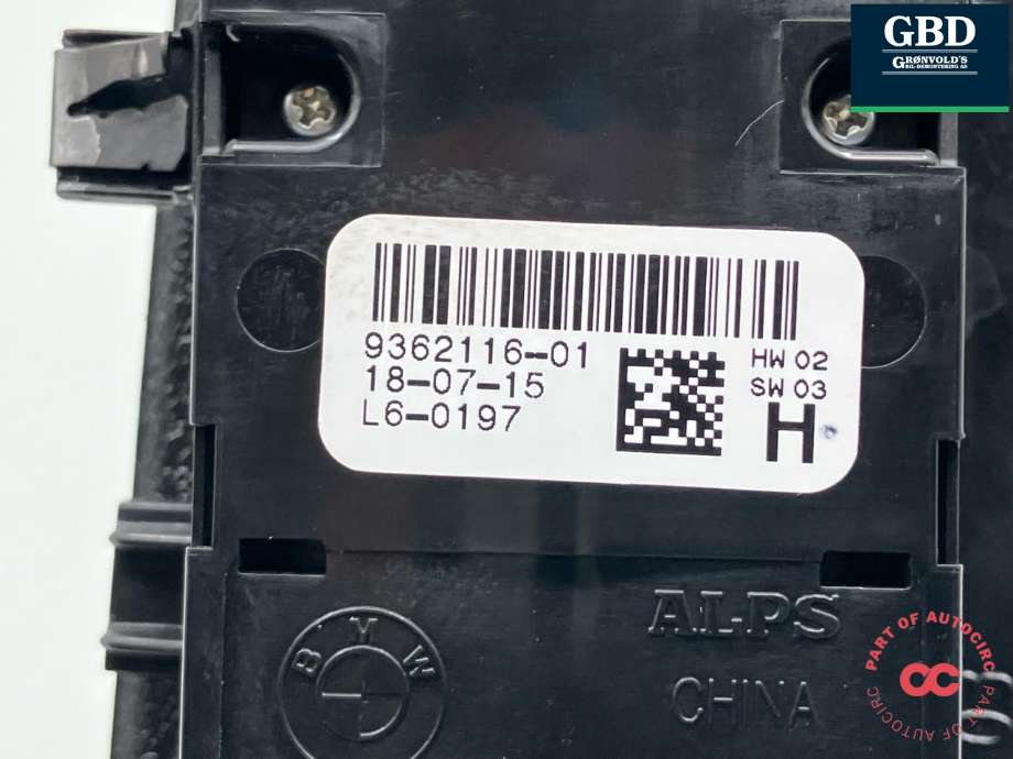 Bryter ruteheis førerdørspanel til BMW X5 2013-2018 (F15) (F15) (61 31 9 362 116|9362116-01|)