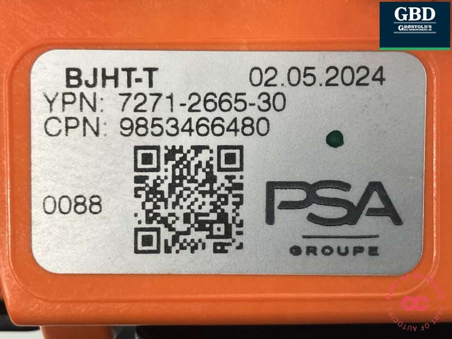 Styreenhet batteri elbil (BMS - Battery Management System) til Opel Astra L 2022-->>  (9853466480|7271-2665-30|)