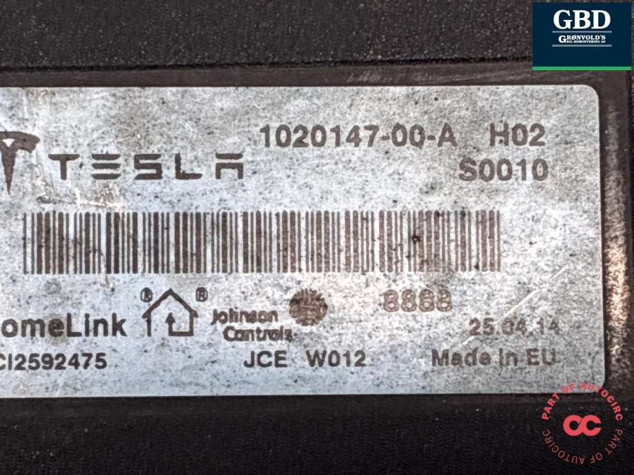 Styreenhet diverse til Tesla Model S 2013-2016 (Fase 1)  (1020147-00-B|1020147-00-A|)