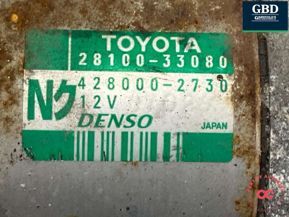 Starter diesel til Toyota Corolla 2002-2007 (2810033070|2810033080|)