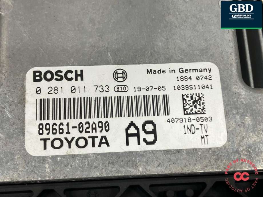 Styreenhet motor til Toyota Corolla 2002-2007 (8960102020|89661-02A90|)