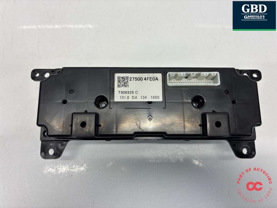 Varmeapparat betjening til Nissan E-NV200 2014-->>  (275333NF8A|27500 4FE0A|)