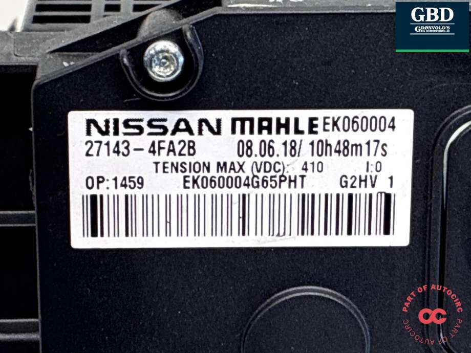 Varmeapparat PTC-heater til Nissan E-NV200 2014-->>  (271434FA2B|)