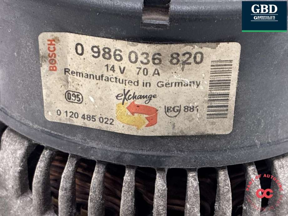 Dynamo til Mercedes 190 1984-1993 (W201) (W201) (A 008 154 87 02|0 986 036 820|)