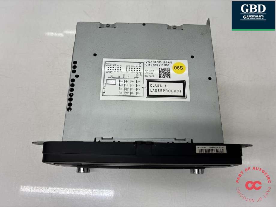 Bilstereo til VW Caddy 2010-2015 (Type III, Fase 2) (1K0 057 186 AN|1K0 057 187 NX|1K0035186AN)