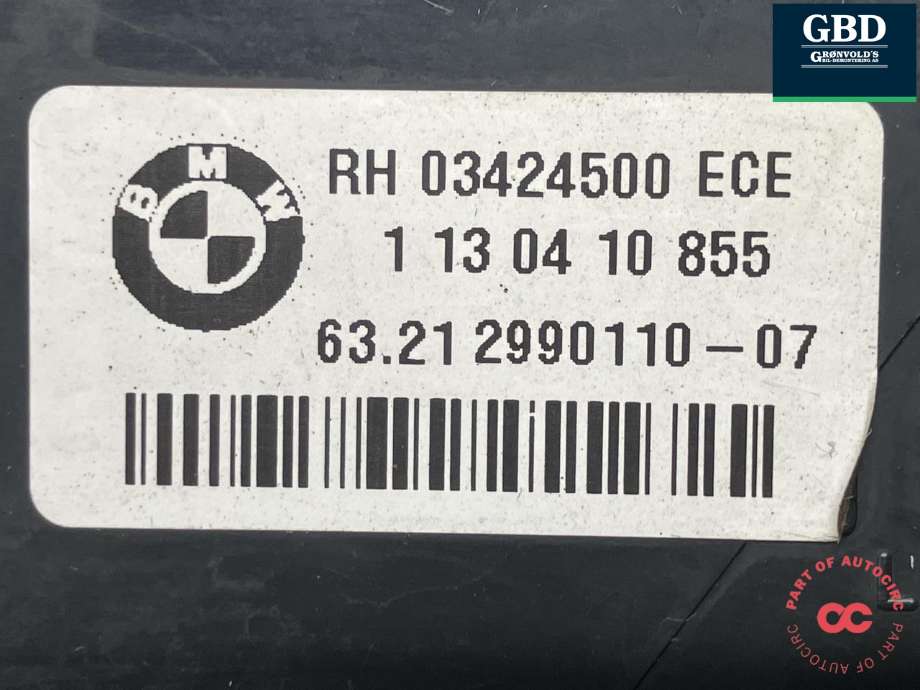 Baklykt høyre ytre til BMW X1 2009-2015 (E84) (E84) (63 21 2 990 110|1 13 04 10 855|03424500)