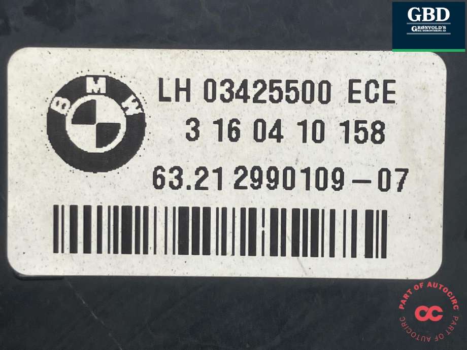 Baklykt venstre ytre til BMW X1 2009-2015 (E84) (E84) (63 21 2 990 109|3 16 04 10 158|03425500)