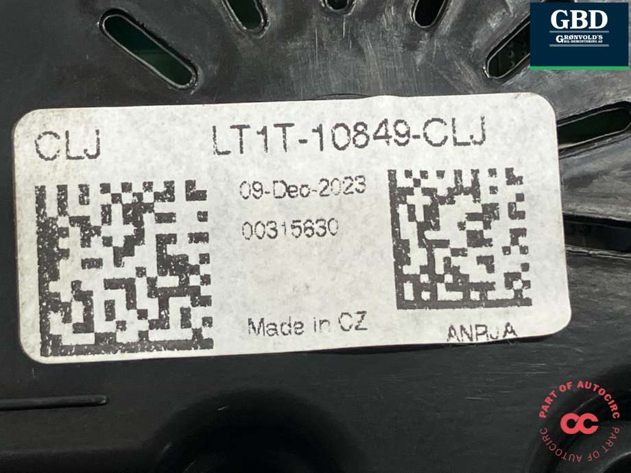Instrumentpanel til Ford Transit Connect 2018-->> Type II, Fase 2  (2586272|LT1T-10849-CLJ|)