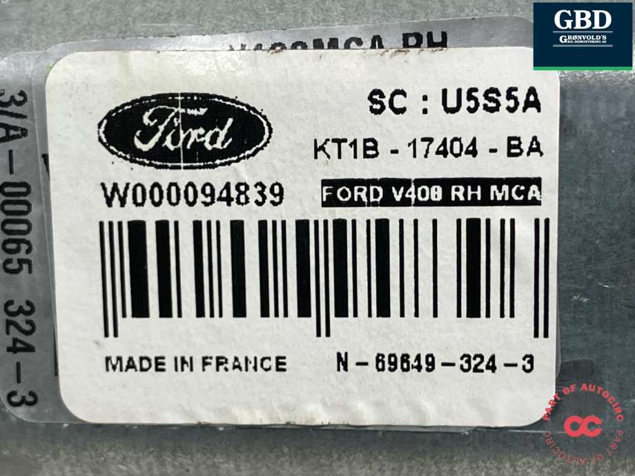 Viskermotor bakrute til Ford Transit Connect 2018-->> Type II, Fase 2  (2246643|KT1B-17404-BA|)