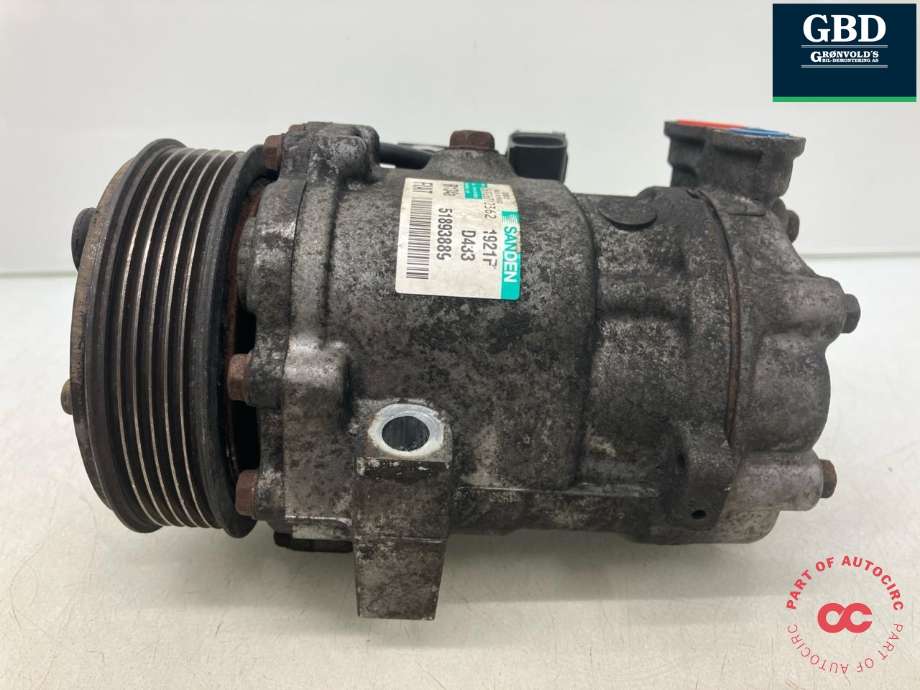 Aircondition kompressor til Opel Combo D 2012-2018 (SANDEN|1607883080|95513956| 95521422|SD6V12| 51893889)
