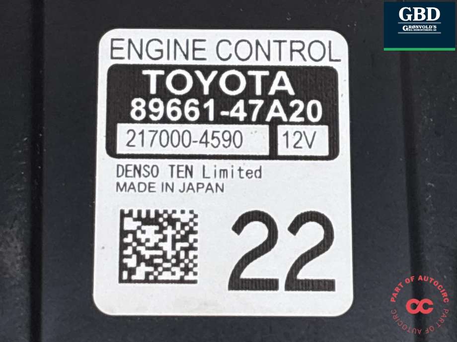 Styreenhet motor til Toyota Prius 2016-2023 (Type IV) (combi) (combi) (8966147A20|)