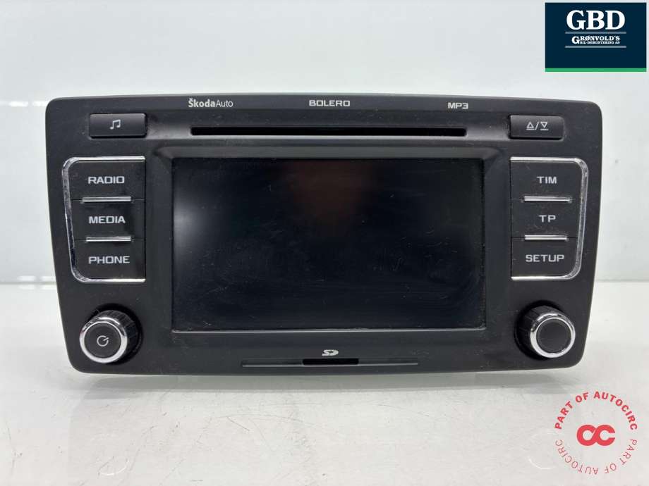Bilstereo navigasjon til Škoda Octavia, 2013-2016 (Type III, Fase 1)  (1Z0 035 156 M)