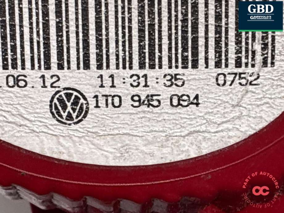 Baklykt høyre indre til VW Touran 2010-2015 (Type I, Fase 3)  (1T0 945 094 A|)