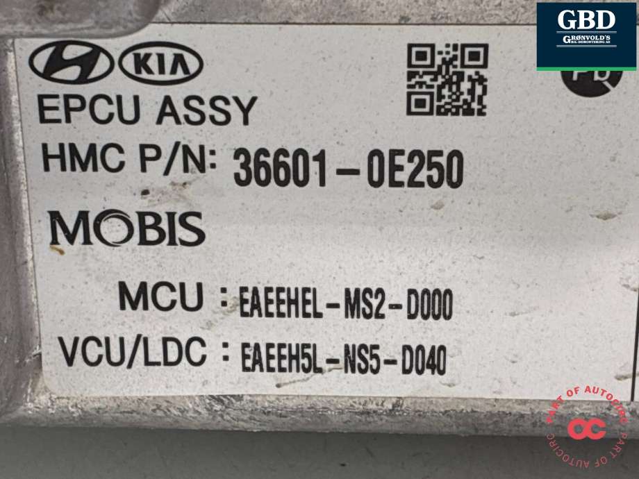 Motor power controller elbil (EPCU/PDM) til Hyundai Ioniq Electric 2016-2019 (Fase 1) (36601 0E250|)