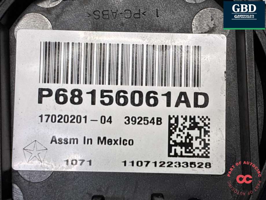 Bryter lys til Dodge RAM 2019-->> (Type V) (68156061AD|)