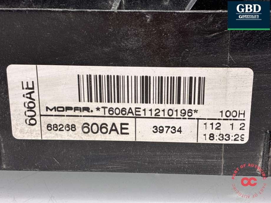 Kjølevifte elektrisk til Dodge RAM 2019-->> (Type V)  (68268606AE|)