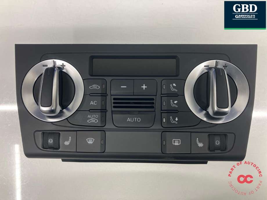 Varmeapparat betjening til Audi A3 2009-2012 (Type II, Fase 2)  (CONTINENTAL|8P0 820 043 BN|8P0 820 043 BN XHA|A2C53301900)