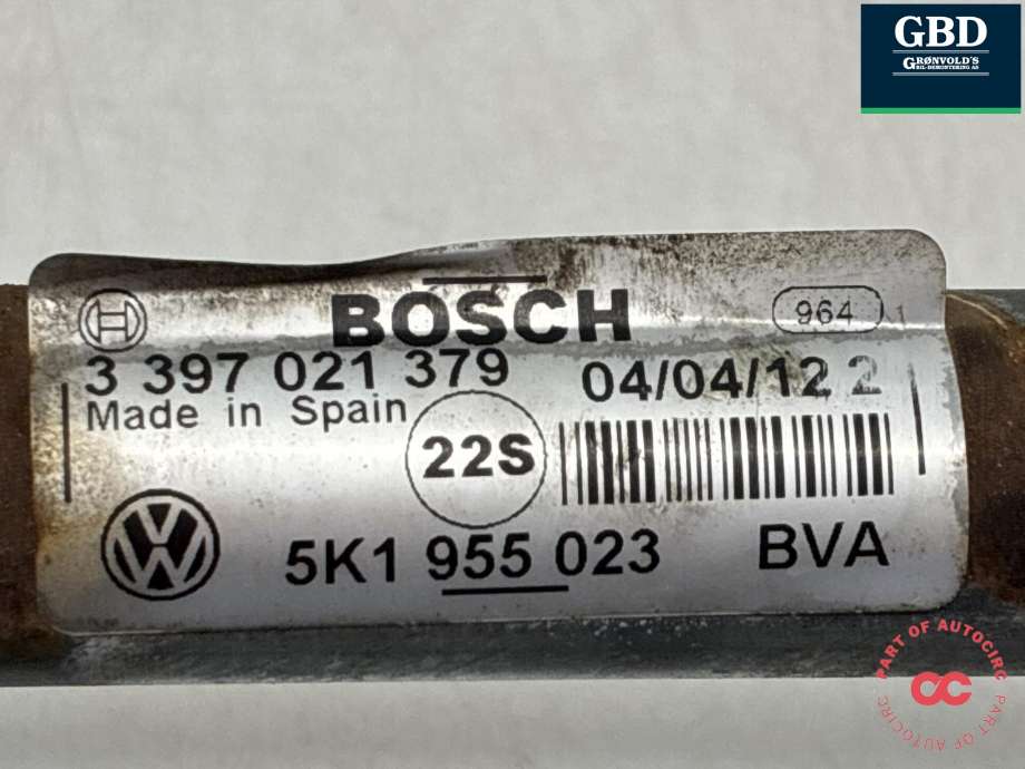 Viskeroverføring til VW Golf VI 2008-2012 (5K1 955 601|1K1 955 601 A|3 3 97 021 379)