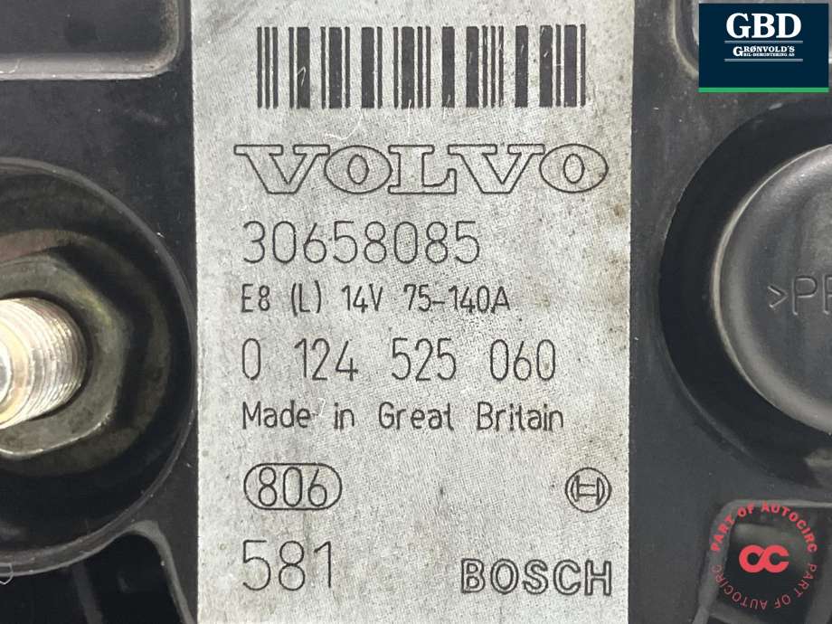 Dynamo diesel til Volvo XC70 2005-2007 (Type I, Fase 2)  (BOSCH|36012358|30658085|0 124 525 060)