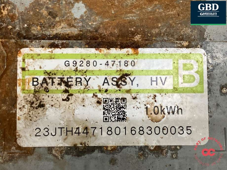 Batteripakke hybrid til Toyota Prius +7 2012-2020 (Type III) (stasjonsvogn) (stasjonsvogn) (G951047110|G9280-47180|)