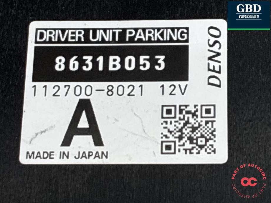 Styreenhet parkering til Mitsubishi Outlander 2015-->> (Type III, Fase 2)  (8631B053|112700-8021|)