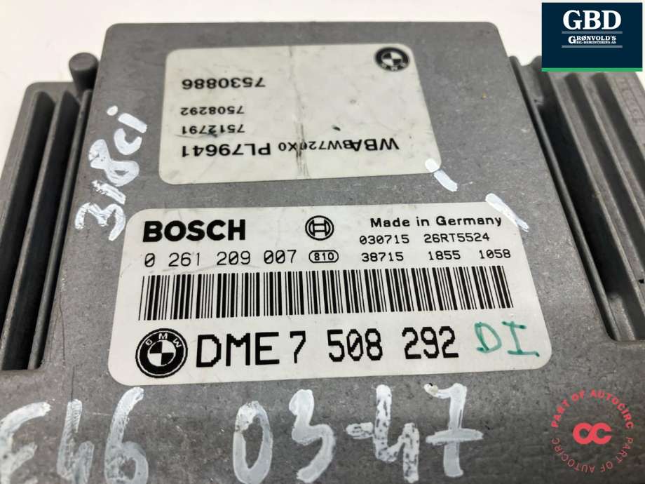 Styreenhet motor til BMW 3-Serie 1998-2005 (E46) (E46) (12 14 2 460 608|DME 7 508 292|)