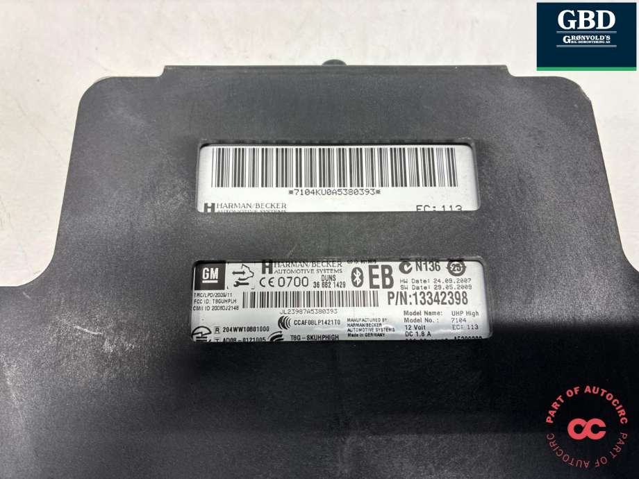 Styreenhet bluetooth til Renault Captur 2013-2020 (Type I) (13342398|)