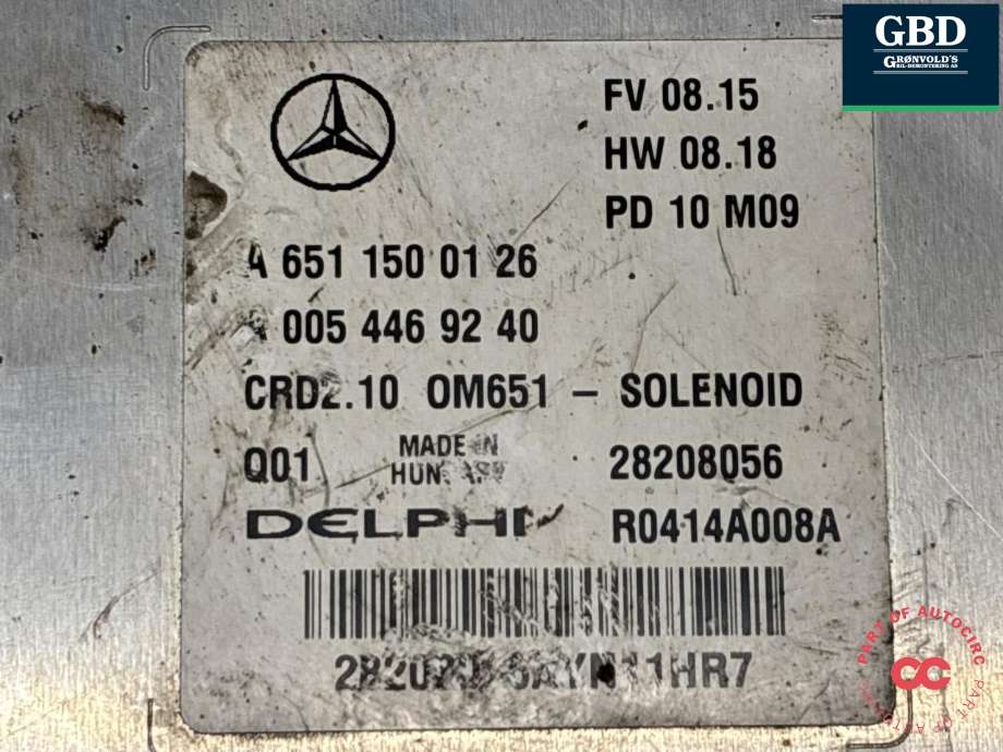 Styreenhet motor til Mercedes C-Klasse 2007-2011 (Fase 1) (W204) (W204) (A 651 150 01 26|A0054469240|)