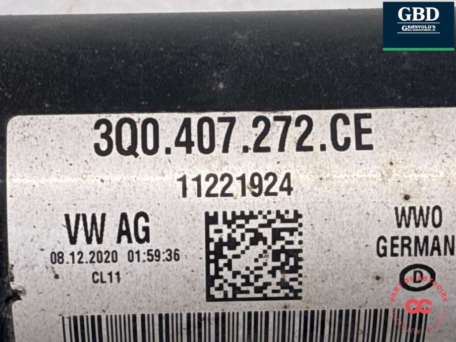 Drivaksel høyre foran, diesel/automat til VW Touran 2015-2021 (Type II)  (3Q0 407 272 CE|)
