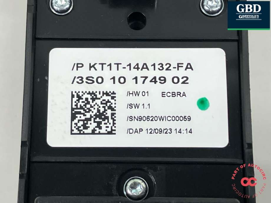 Bryter ruteheis førerdørspanel til Ford Transit Connect 2018-->> Type II, Fase 2  (2243951|KT1T-14A132-FA|)