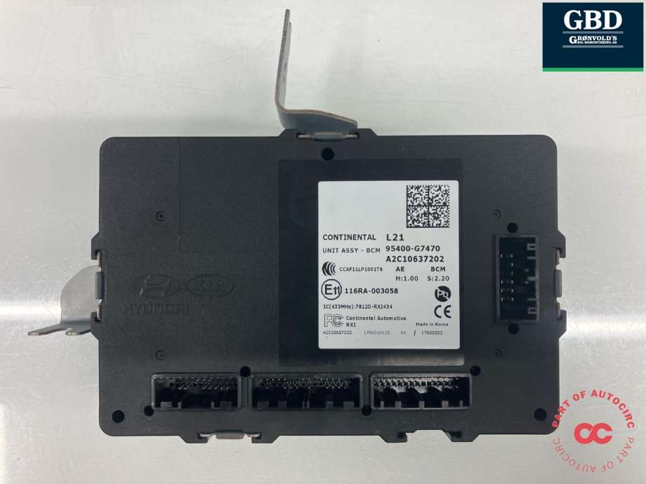 Styreenhet comfort (BCM) til Hyundai Ioniq Electric 2016-2019 (Fase 1)  (CONTINENTAL|95400G 7470|95400-G7470|A2C10637202)