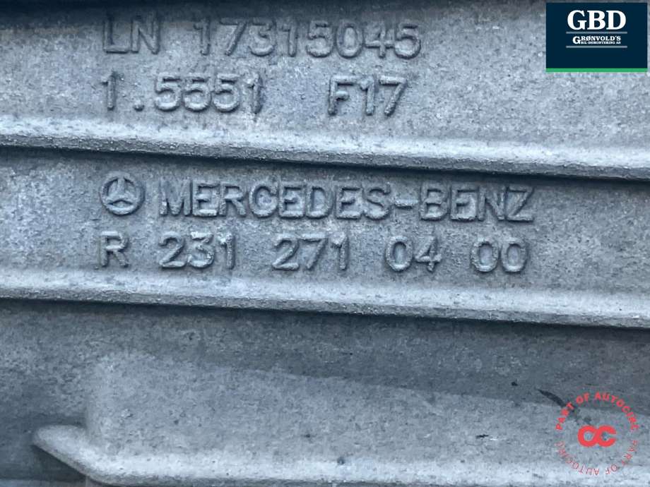 Girkasse automat til Mercedes C-Klasse 2014-2018 (Fase 1) (W205) (W205) (A 205 270 72 01|A 205 270 72 01 80|205 270 62 0101 4078216 06)