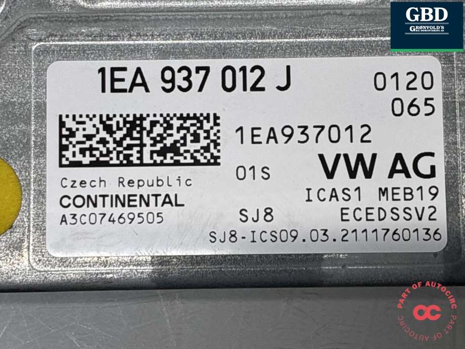 Styreenhet diverse til Škoda Enyaq 2021-->>  (1EA 937 012 AD|1EA937012J|)