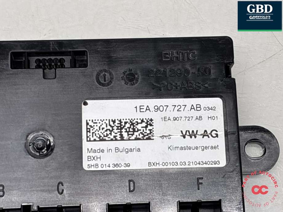 Styreenhet klima/aircondition til Škoda Enyaq 2021-->>  (1EA 907 727 AK|1EA 907 727 AB|)