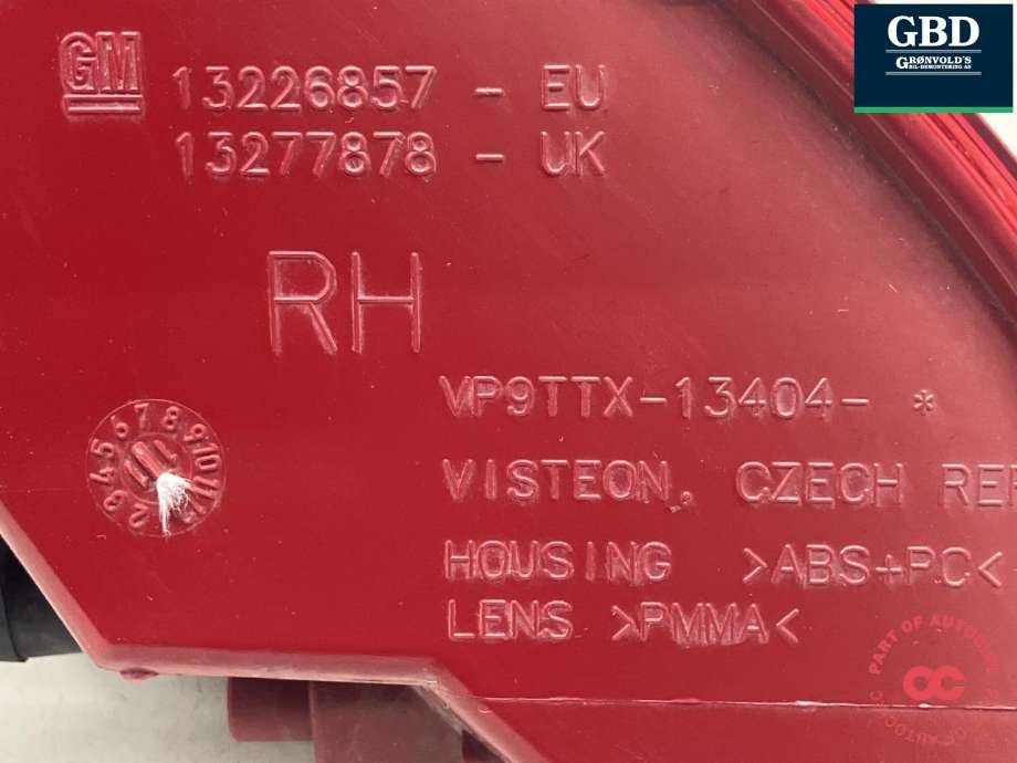 Baklykt høyre til Opel Insignia A 2009-2014  (22950974|)