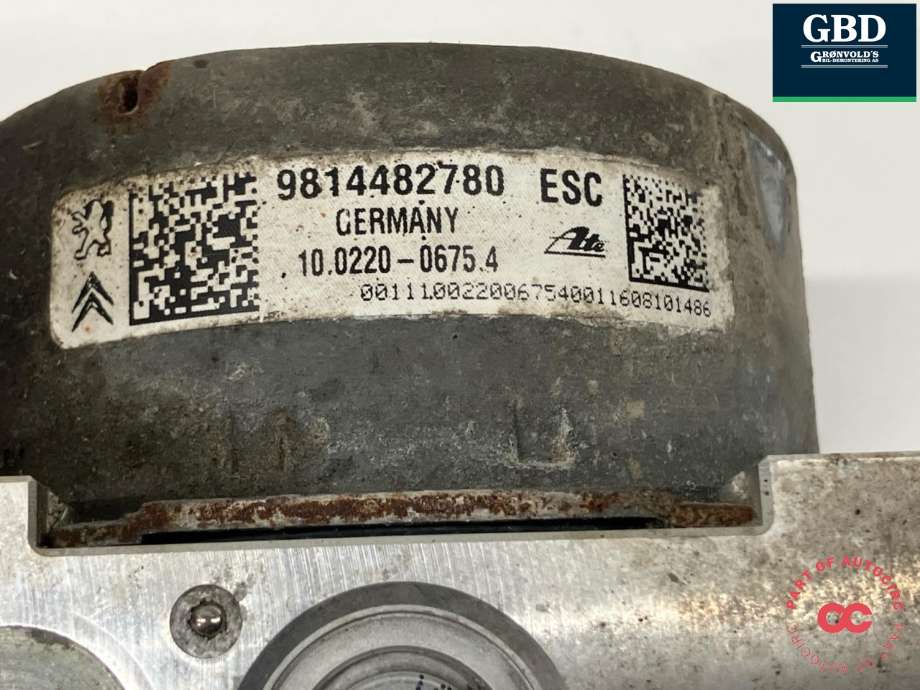 ABS sentral til Peugeot 208 2012-2019 (Type I)  (16 167 708 80|9814482780|)